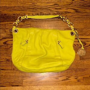 Vince Camuto Lime Green Leather Shoulder Bag